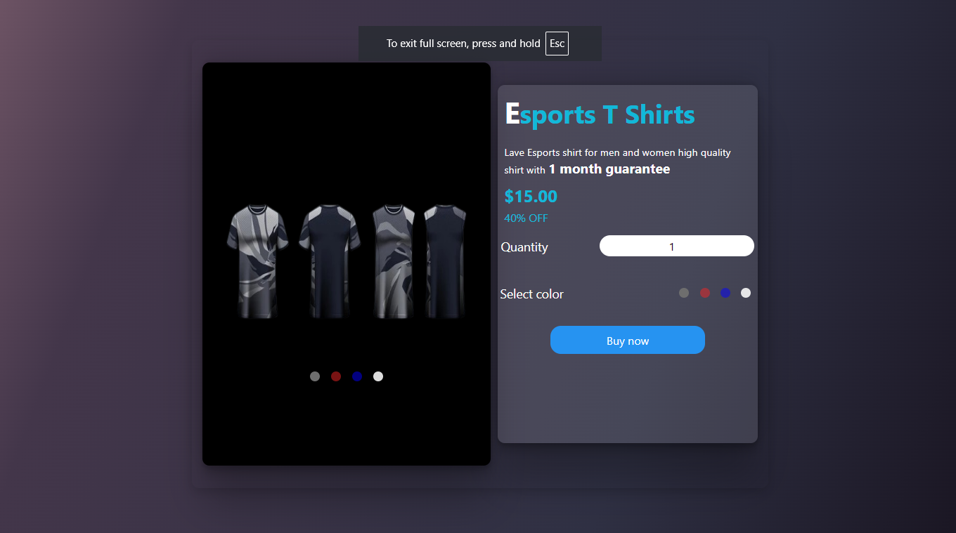 product page design