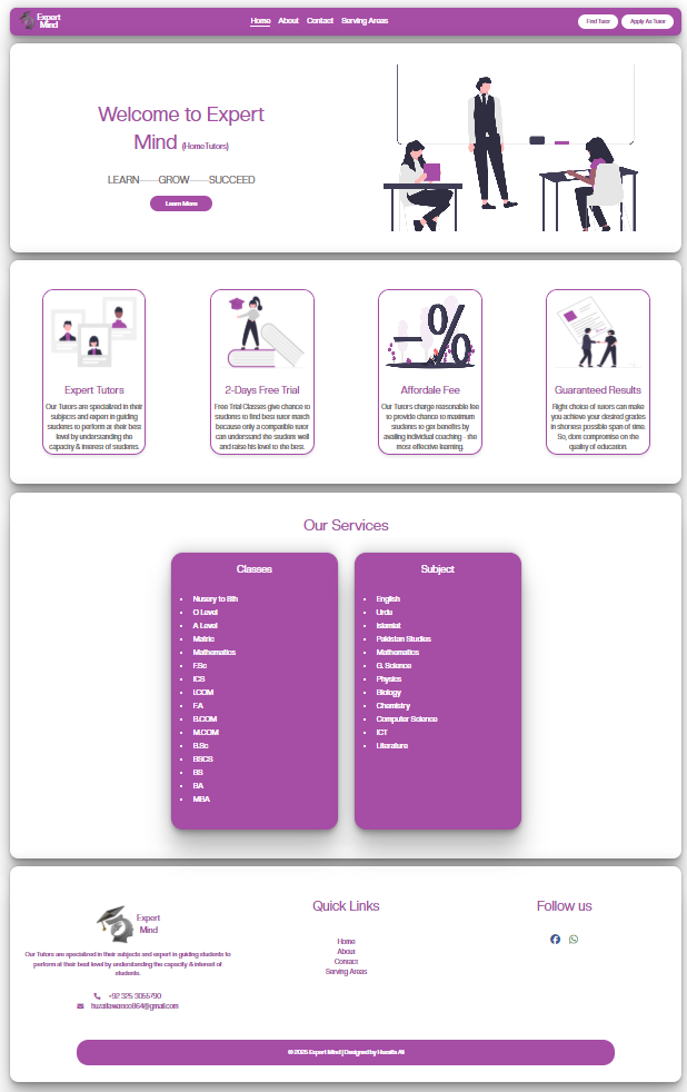 updateTutorWebsite